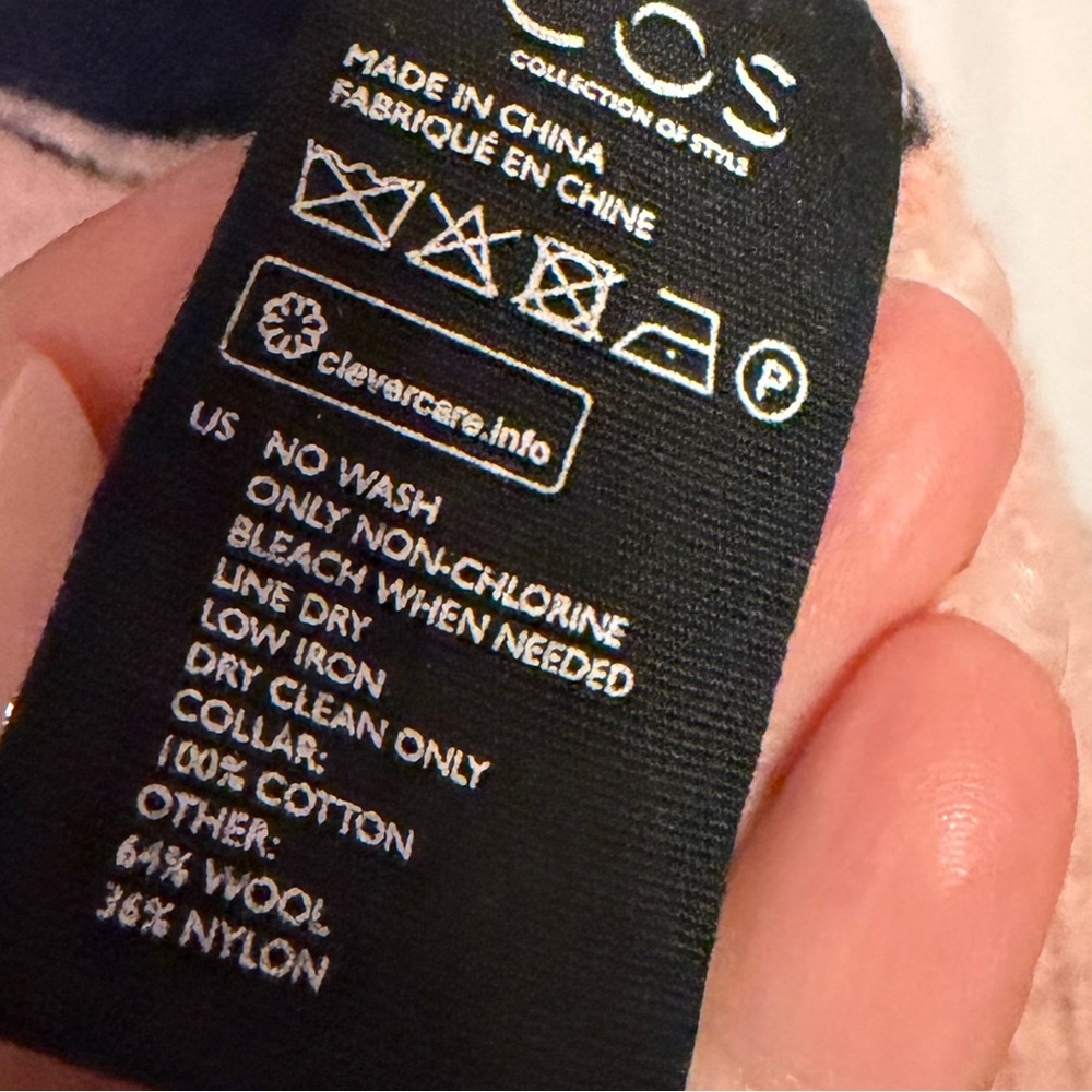 COS Navy and Pink Women's Cardigan - Casual - Wool - Size L - Picture 8 of 9